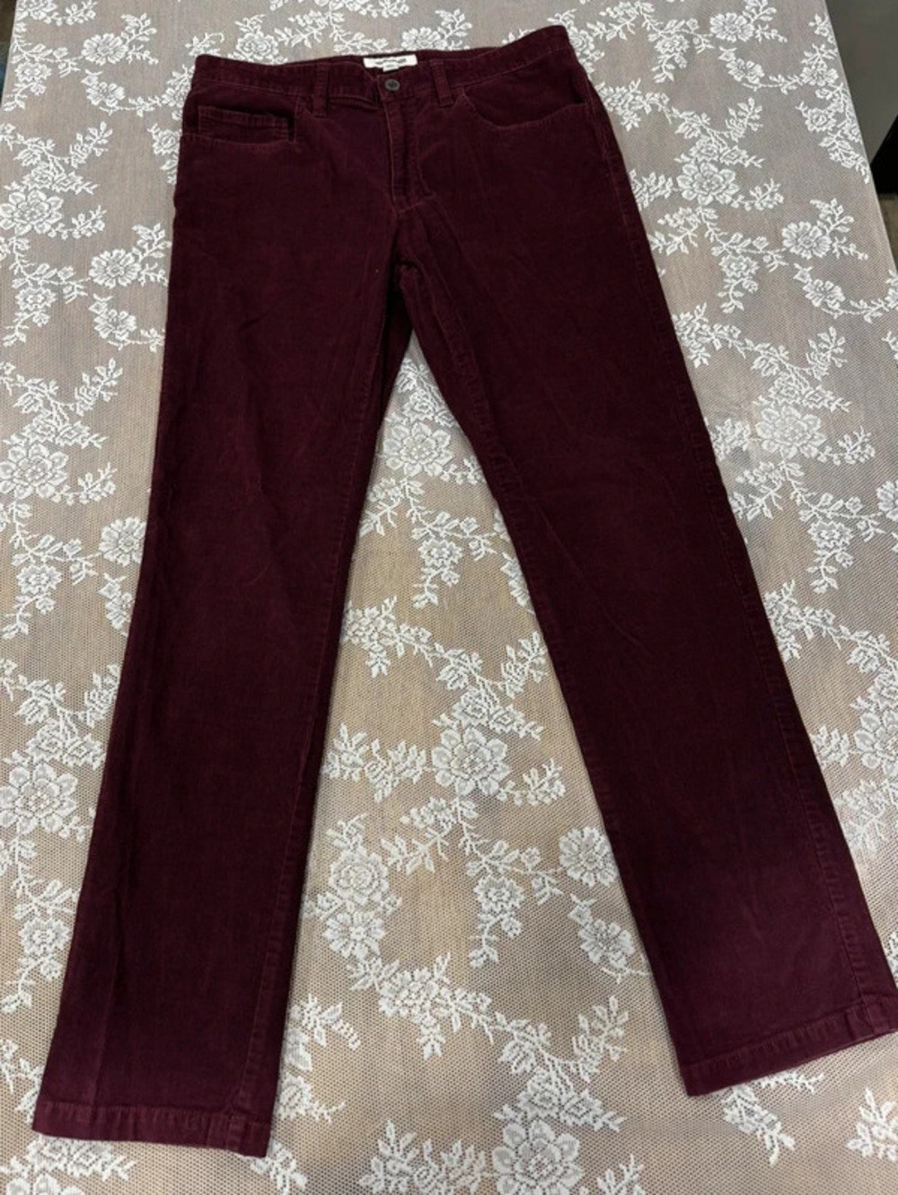 burgundy corduroy pants